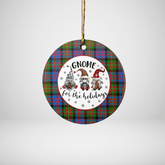 Clan Carnegie Ancient Tartan Tartan Crest Gnome Round Ceramic Ornament IJ47 Carnegie Ancient Tartan Tartan Christmas